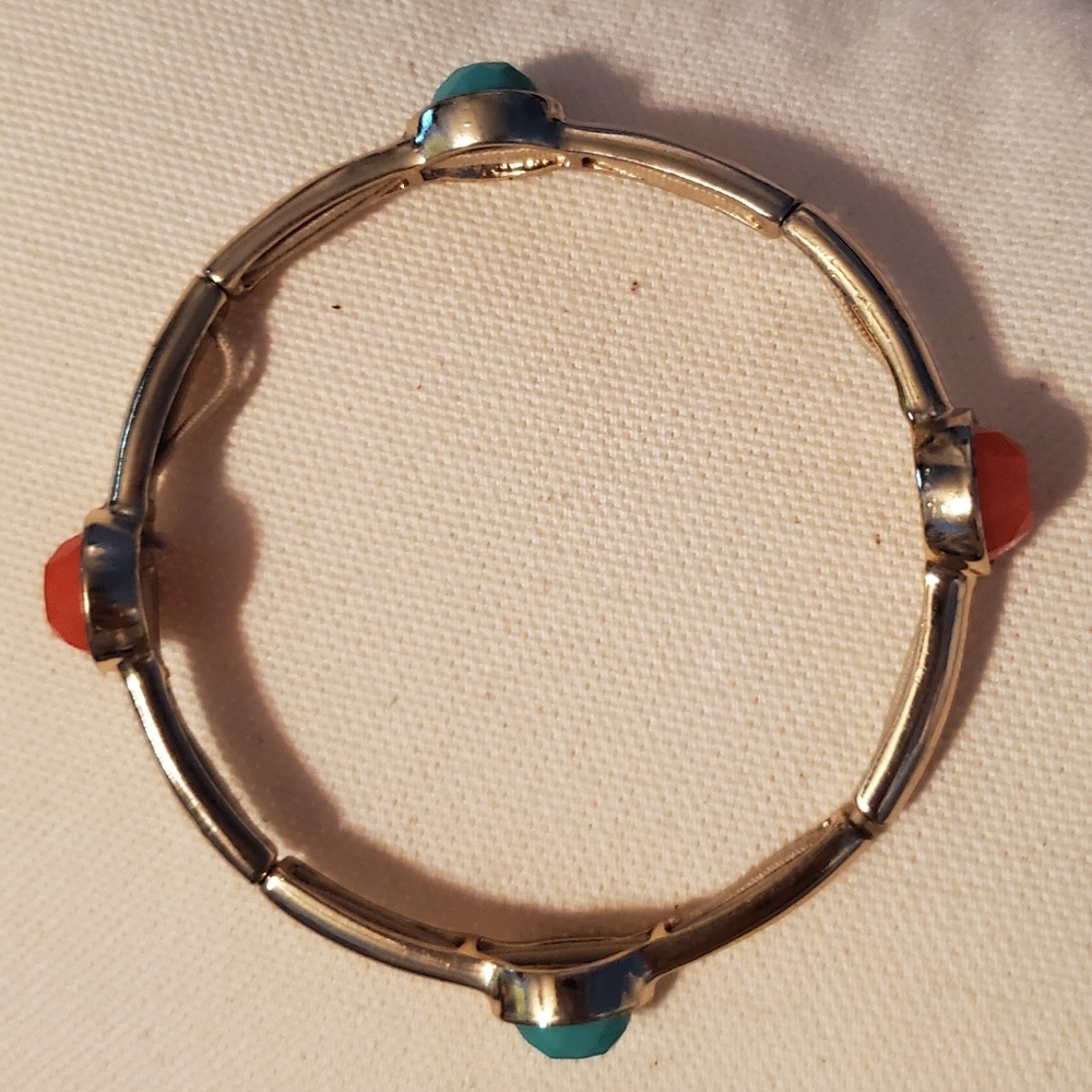 5 for $25 | Gold, Green, and Orange Bracelet - Picture 4 of 5